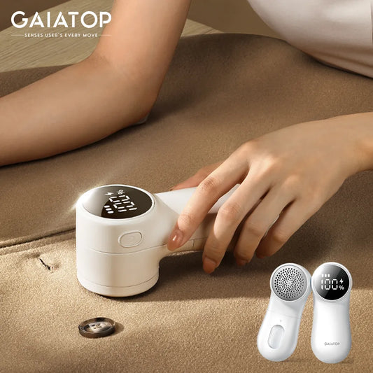 GAIATOP Electric Lint Remover Rechargeable Lint Remover Sweater Defuzzer Intelligent Digital Display Lints Shaver Trimmer