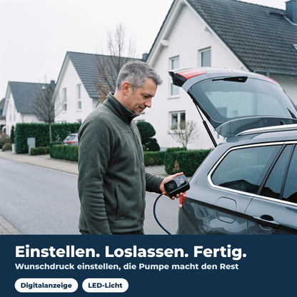 Wunschdruck einstellen, die Pumpe stoppt von selbst