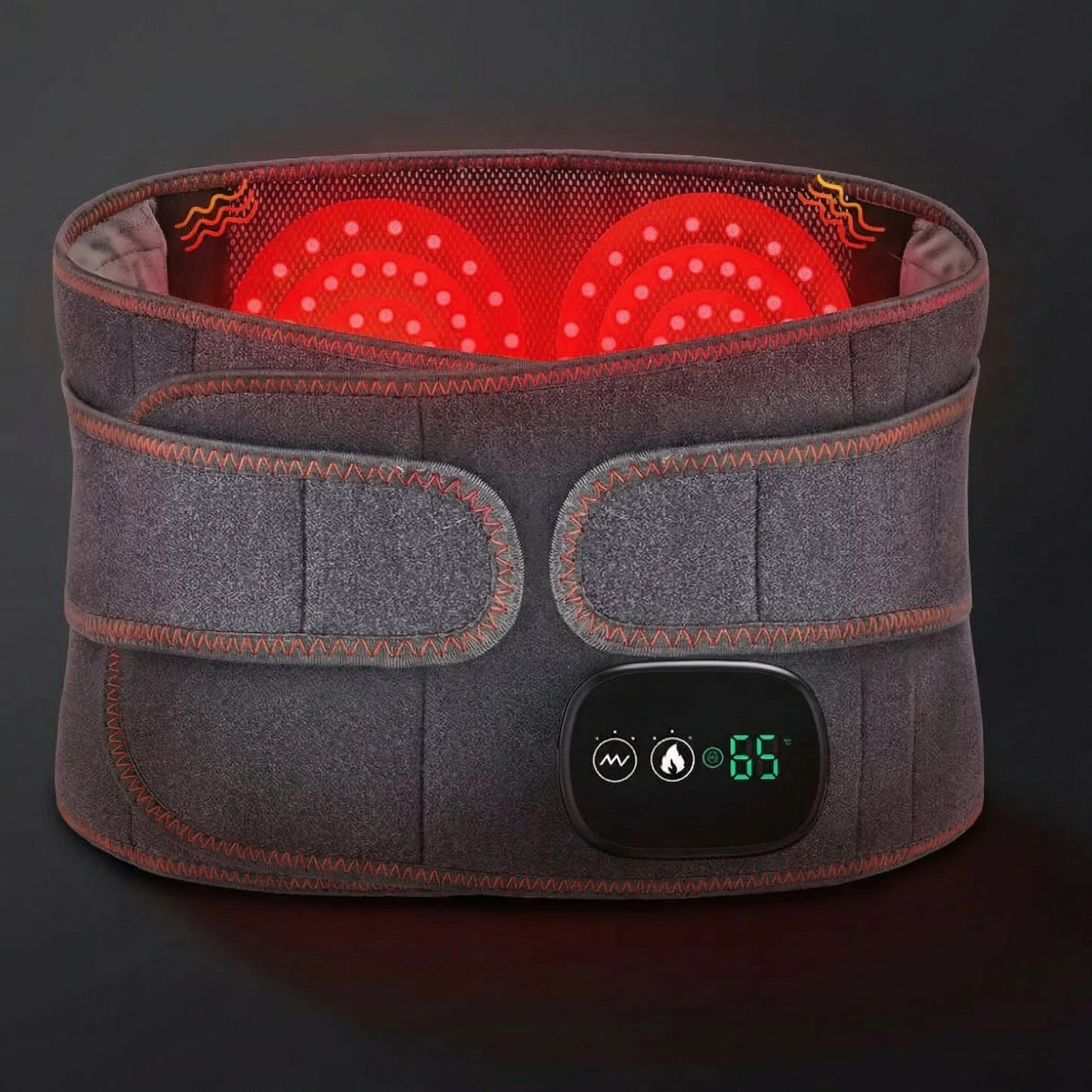 DeepRelief™ 3-in-1 Rückengürtel — Wärme, Vibration & Rotlicht